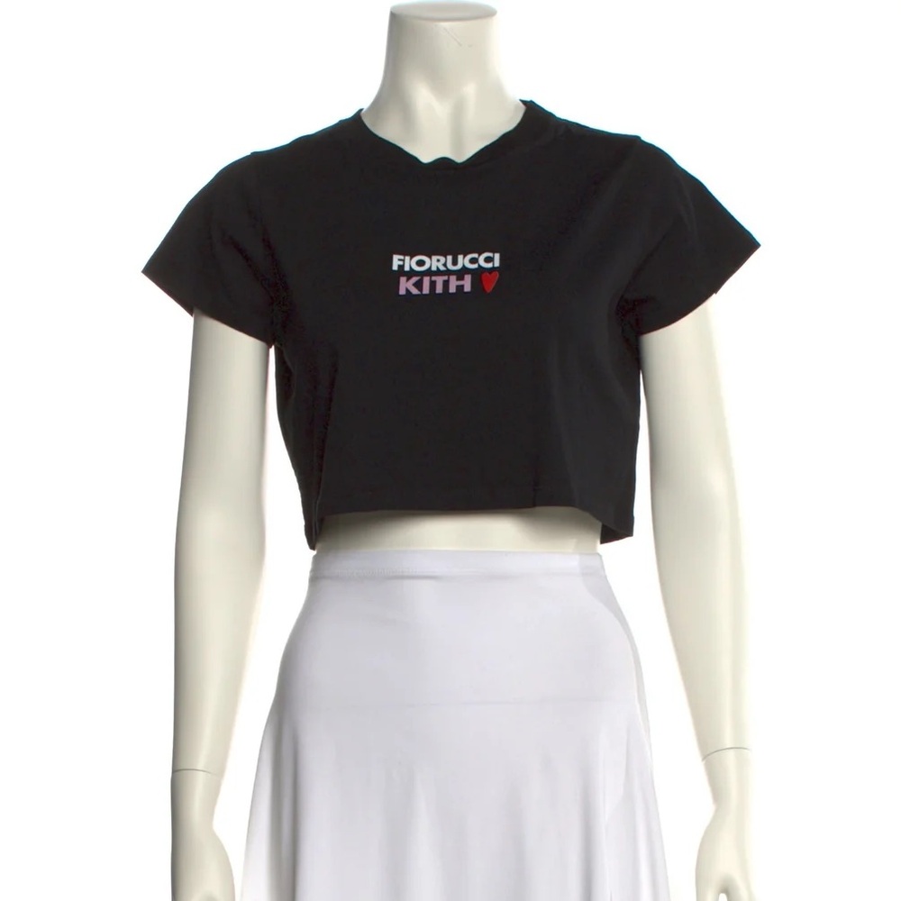 Fiorucci x Kith Black Cropped Logo Tee